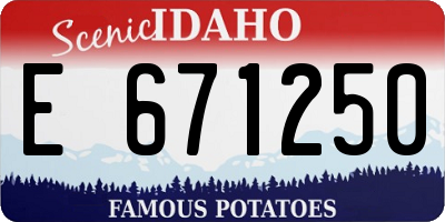 ID license plate E671250
