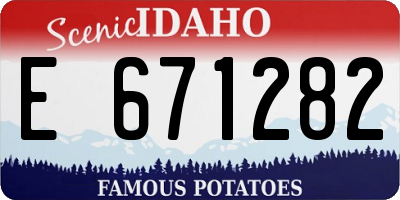 ID license plate E671282