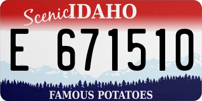 ID license plate E671510