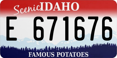 ID license plate E671676