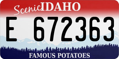 ID license plate E672363