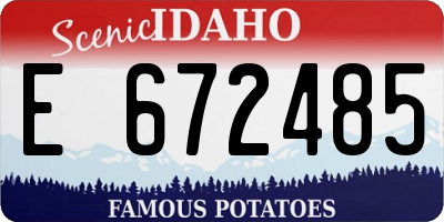 ID license plate E672485