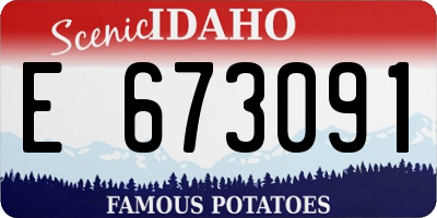 ID license plate E673091