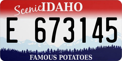 ID license plate E673145