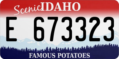 ID license plate E673323