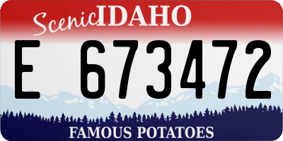 ID license plate E673472