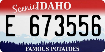ID license plate E673556