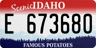 ID license plate E673680