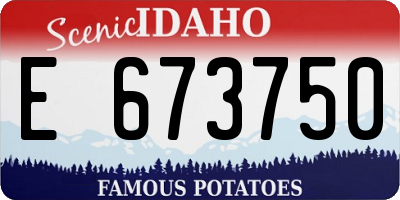 ID license plate E673750
