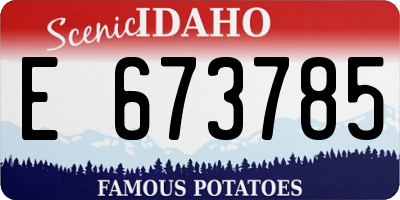 ID license plate E673785