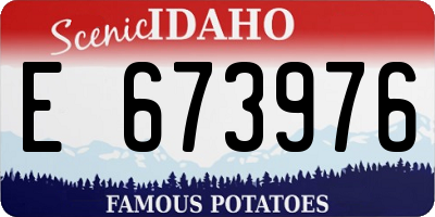 ID license plate E673976