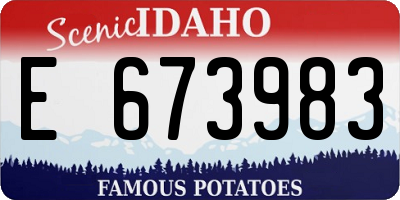 ID license plate E673983