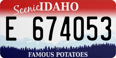 ID license plate E674053