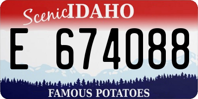 ID license plate E674088