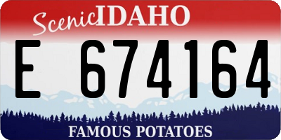 ID license plate E674164