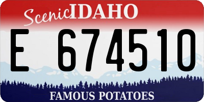 ID license plate E674510