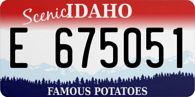 ID license plate E675051