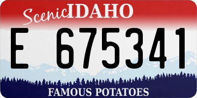 ID license plate E675341
