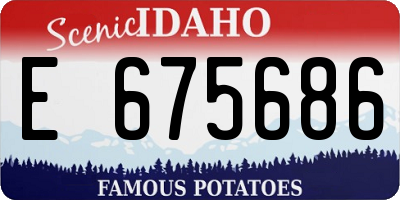 ID license plate E675686