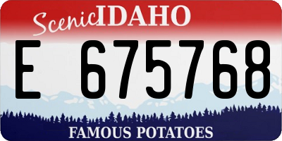 ID license plate E675768