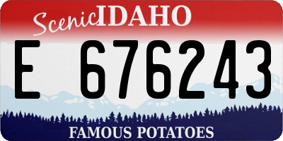 ID license plate E676243