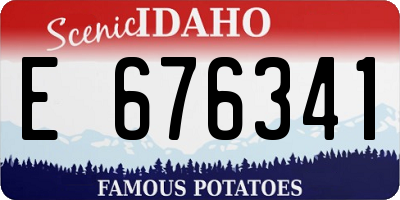 ID license plate E676341