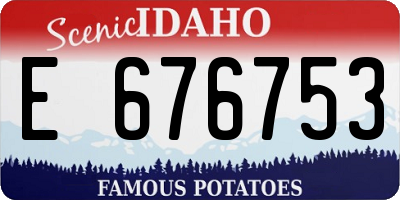 ID license plate E676753