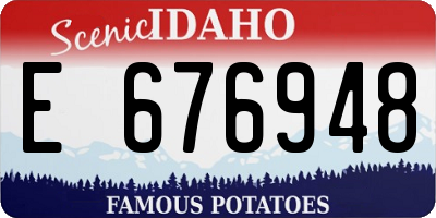 ID license plate E676948