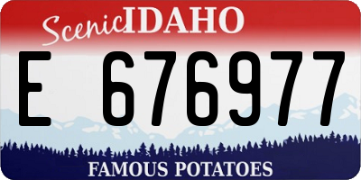 ID license plate E676977