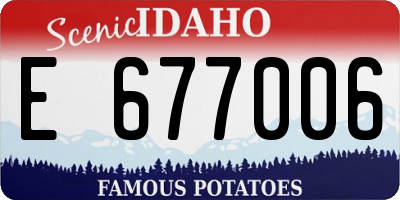 ID license plate E677006