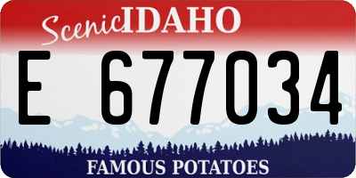 ID license plate E677034