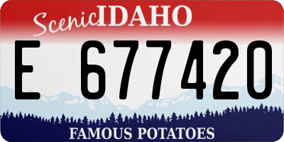 ID license plate E677420