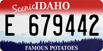 ID license plate E679442