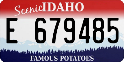 ID license plate E679485