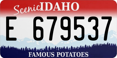 ID license plate E679537