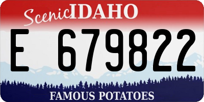 ID license plate E679822