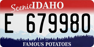 ID license plate E679980