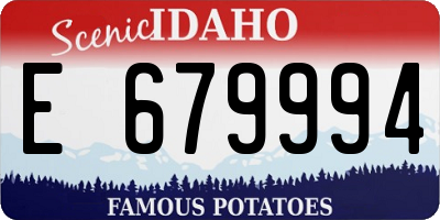 ID license plate E679994
