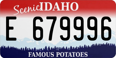 ID license plate E679996
