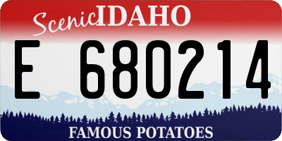 ID license plate E680214