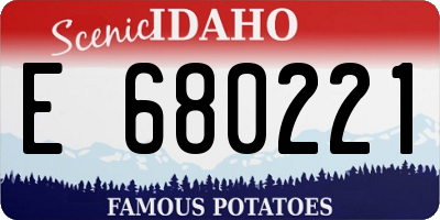 ID license plate E680221