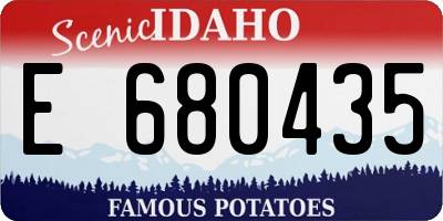 ID license plate E680435