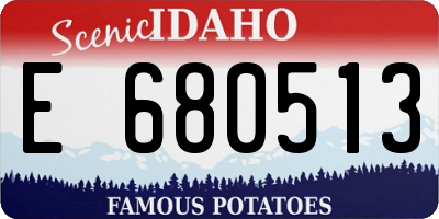 ID license plate E680513