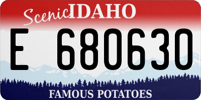 ID license plate E680630