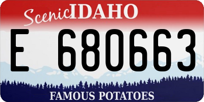 ID license plate E680663