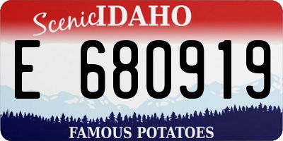 ID license plate E680919