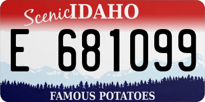 ID license plate E681099