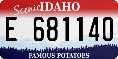 ID license plate E681140