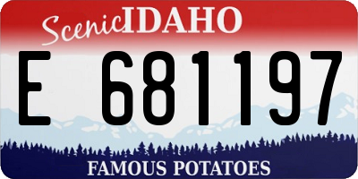 ID license plate E681197