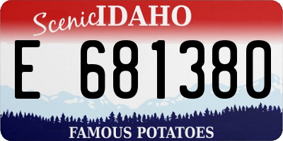 ID license plate E681380